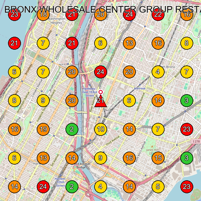 BRONX WHOLESALE CENTER GROUP RESTAURANT & SUPERMARKET EQUIPMENT Commercial Refrigerator Supplier GeoGrid ranking map for Bronx NY